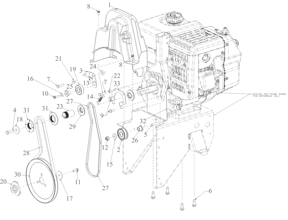 Drive Diagram and Parts List for 3X34-INCHMAXH (31AH8M4VB10)(2023) Cub Cadet Snow Blower